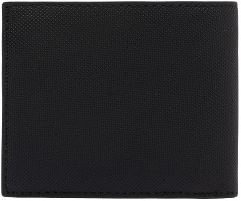 Lacoste Billetera clásica mediana para hombre, color negro, talla ú...