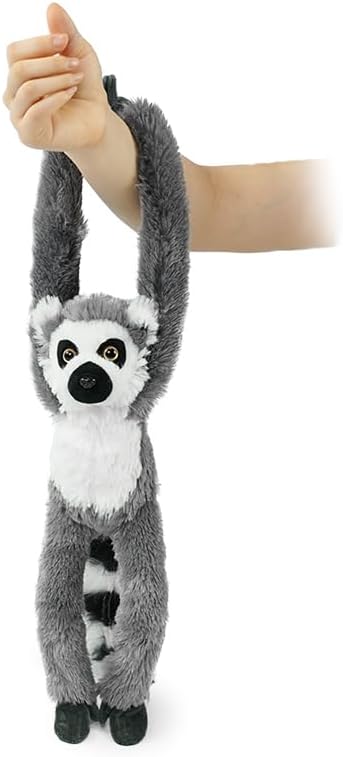 Hideekoog Juguete de peluche de lémur colgante, ganchos y animales...