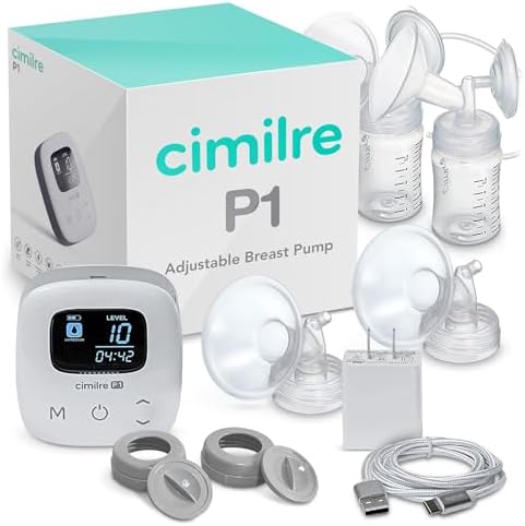 Cimilre Paquete de extractor de leche portátil P1 y tazas de recole...
