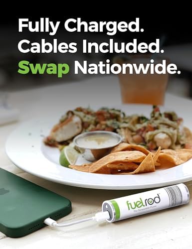 FuelRod Kit de cargador portátil USB-C, paquete de 4, incluye todos...