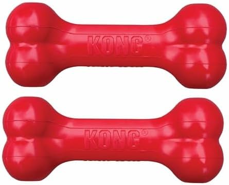 KONG Goodie Bone - Hueso clásico de goma natural duradera para perr...