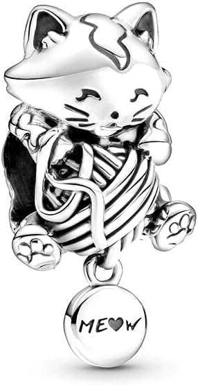 EZ Tuxedo Colgante de plata de ley 925 con diseño de gatito e hilo...