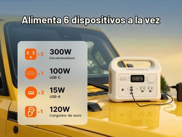 Jackery Central eléctrica portátil Explorer 300 Dune Blanco, 292Wh...