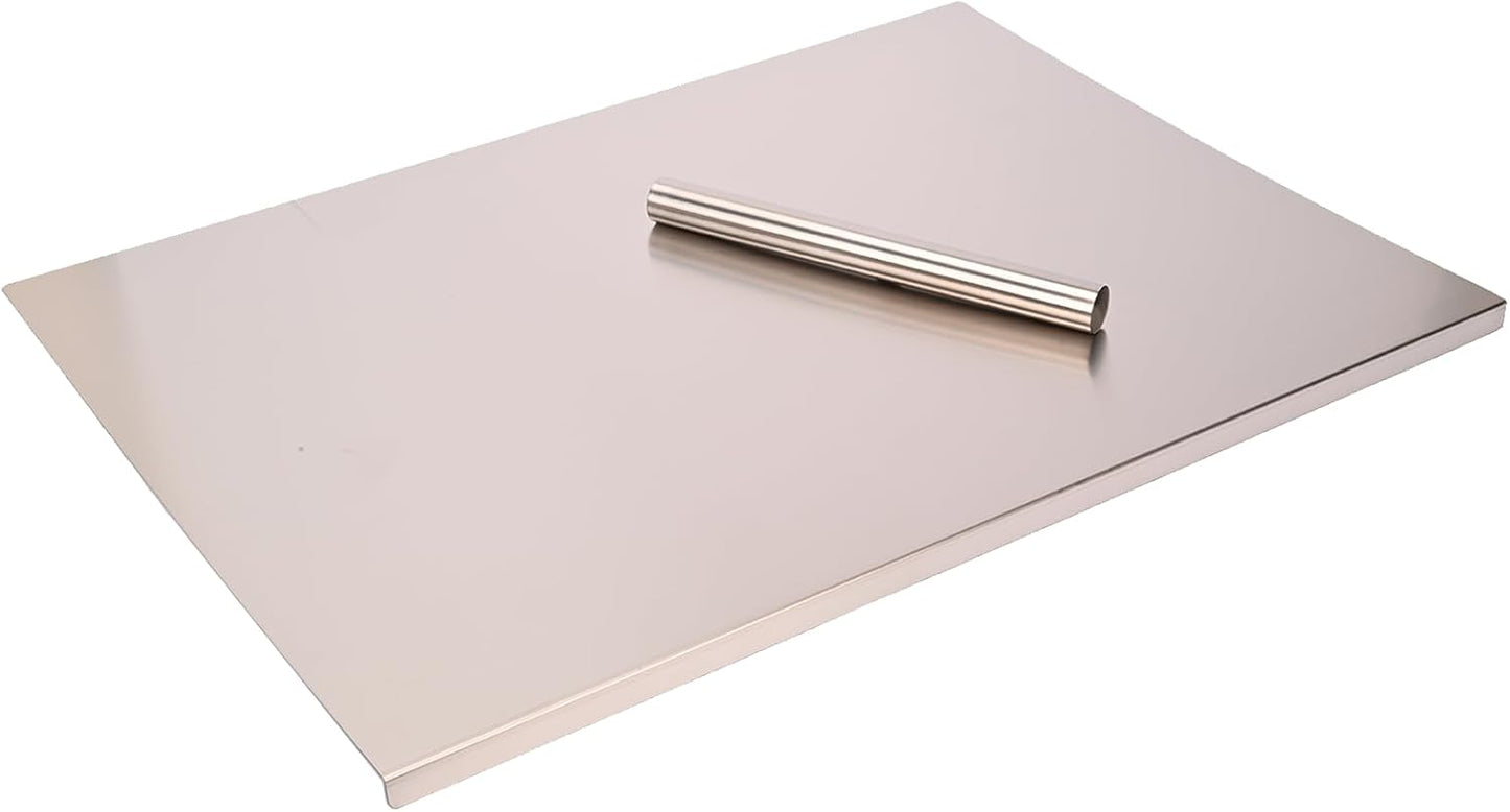 Tabla de cortar de acero inoxidable 304 con borde, tabla de cortar...