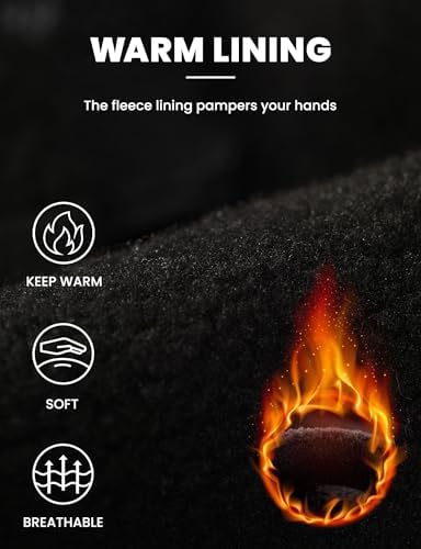 AURUZA - Guantes de invierno con cremallera para hombre y mujer, gu...
