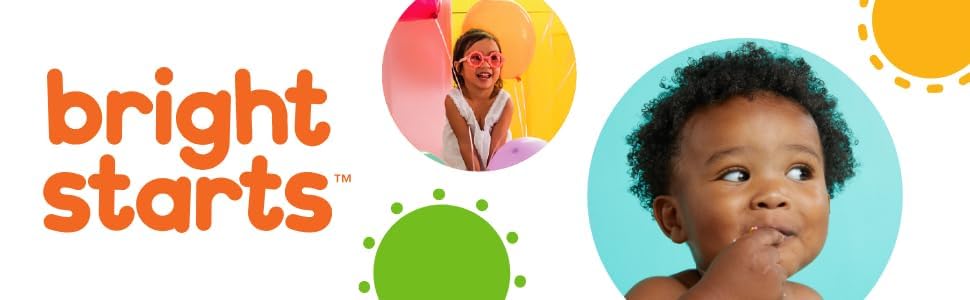 Bright Starts Oball Easy Grasp - Pelota clásica sin BPA, juguete in...