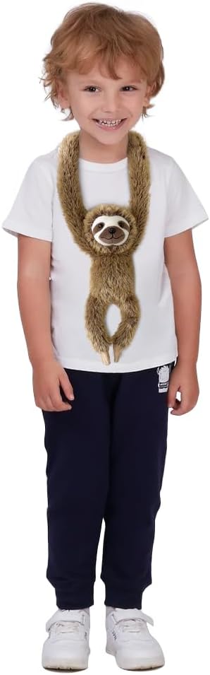 Perezoso colgante de animales de peluche, 2 piezas de perezoso gris...