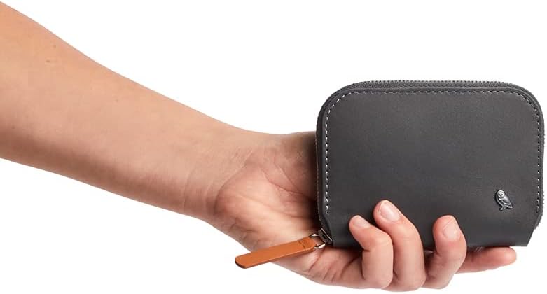 Bellroy Folio Mini, Monedero de Cuero - CharcoalCobalt | Cartera co...