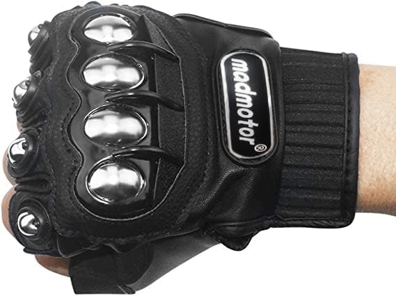 chrisdien deny Guantes de seguridad al aire libre de acero negro pa...
