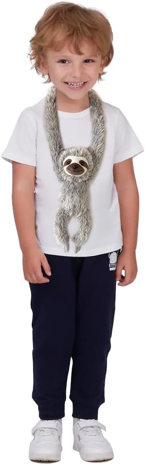 Perezoso colgante de animales de peluche, 2 piezas de perezoso gris...