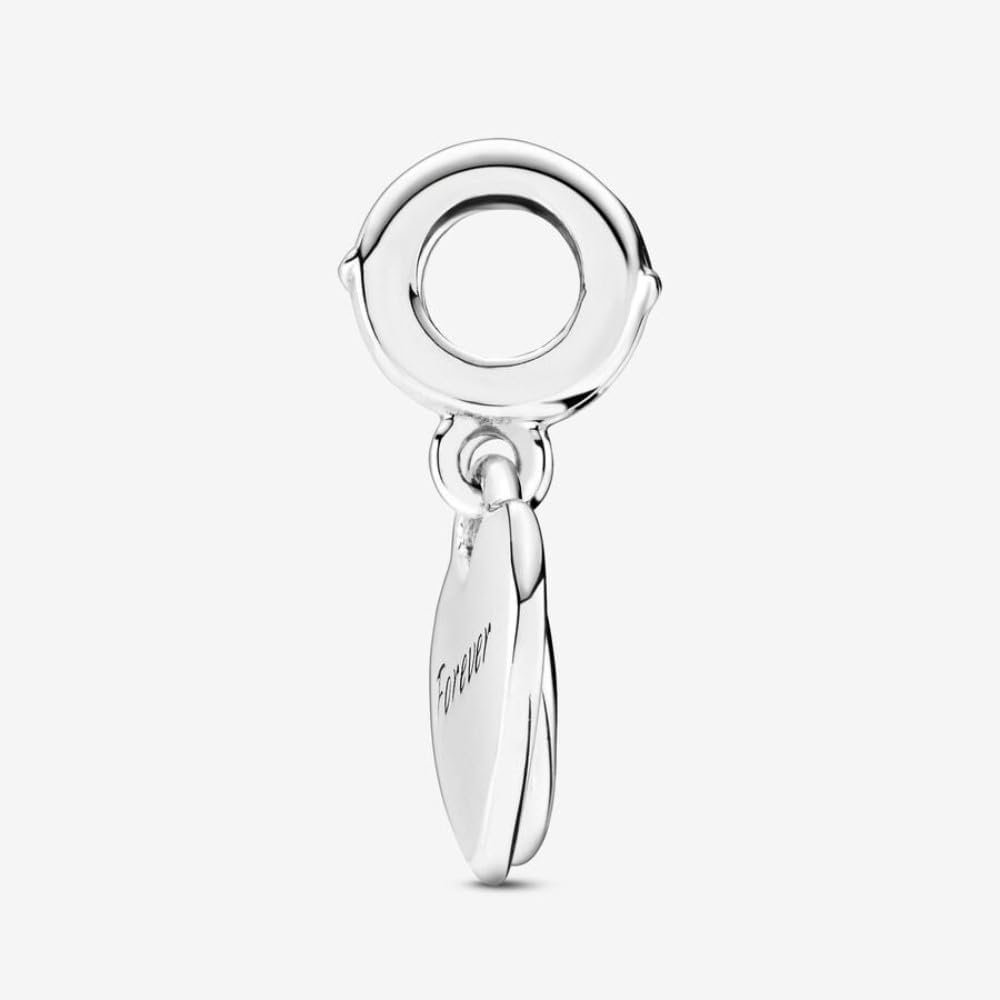 PANDORA Double Heart Split Dangle Charm | Plata de ley y esmalte, j...