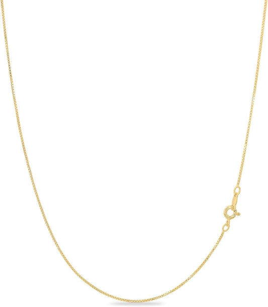 KEZEF Collar de cadena de plata de ley 925 chapada en oro de 18 qui...