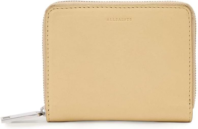 AllSaints Cartera con cremallera hexagonal Lena, Amarillo mellow, C...