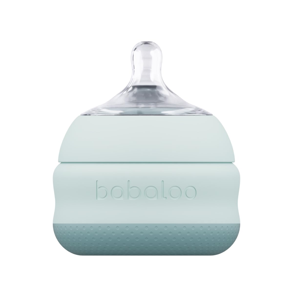 Babaloo Biberón de silicona para bebé, sin aire, anticólicos, 8oz B...