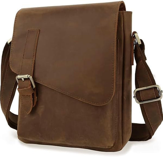 Jack&amp;Chris Bolso Mensajero de Cuero para Hombre, Bolso Bandoler...