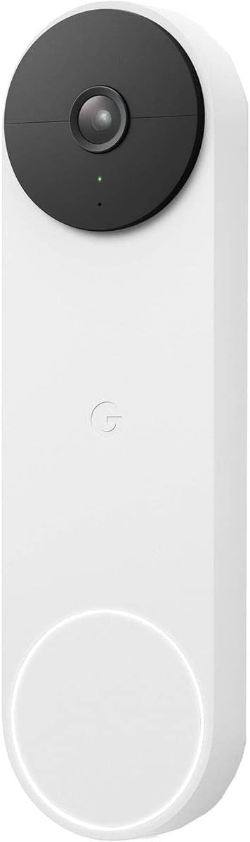 Google Nest Doorbell (Batería) - Nieve | Timbre de video con zoom d...