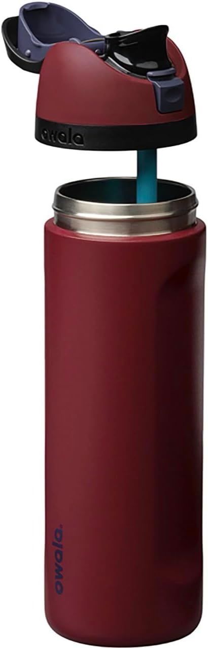 Owala Freesip - Botella de agua aislada de acero inoxidable con paj...