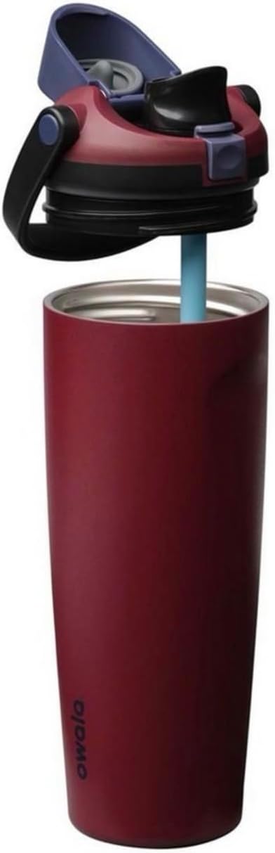 Owala FreeSip Sway - Vaso aislado de acero inoxidable con pajilla,...
