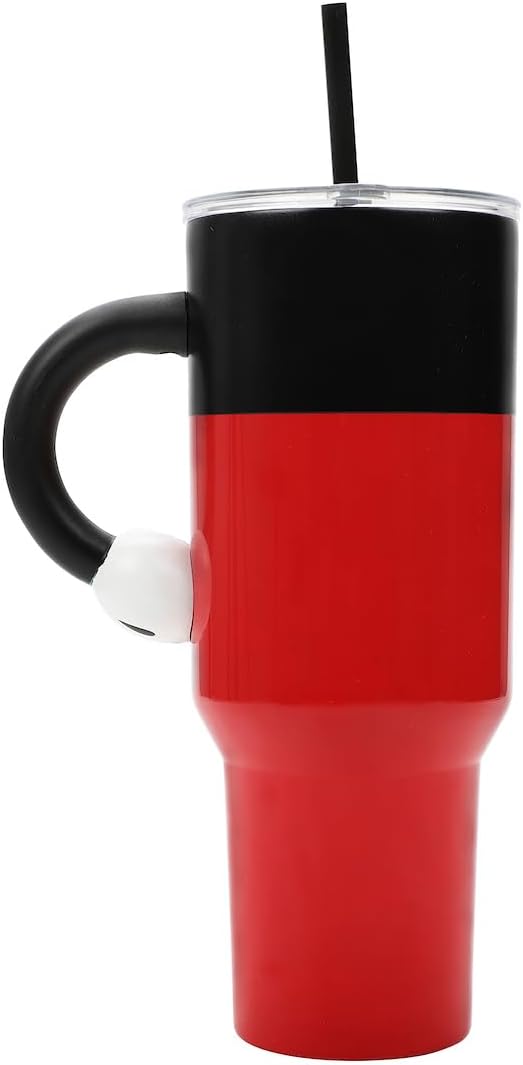 Disney Mickey Mouse - Vaso de acero inoxidable de 40 onzas con mang...