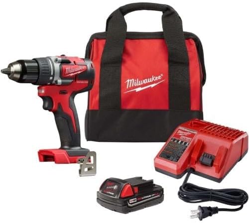 Milwaukee M18 taladro percutor inalámbrico de 1\/2 pulgada, kit com...
