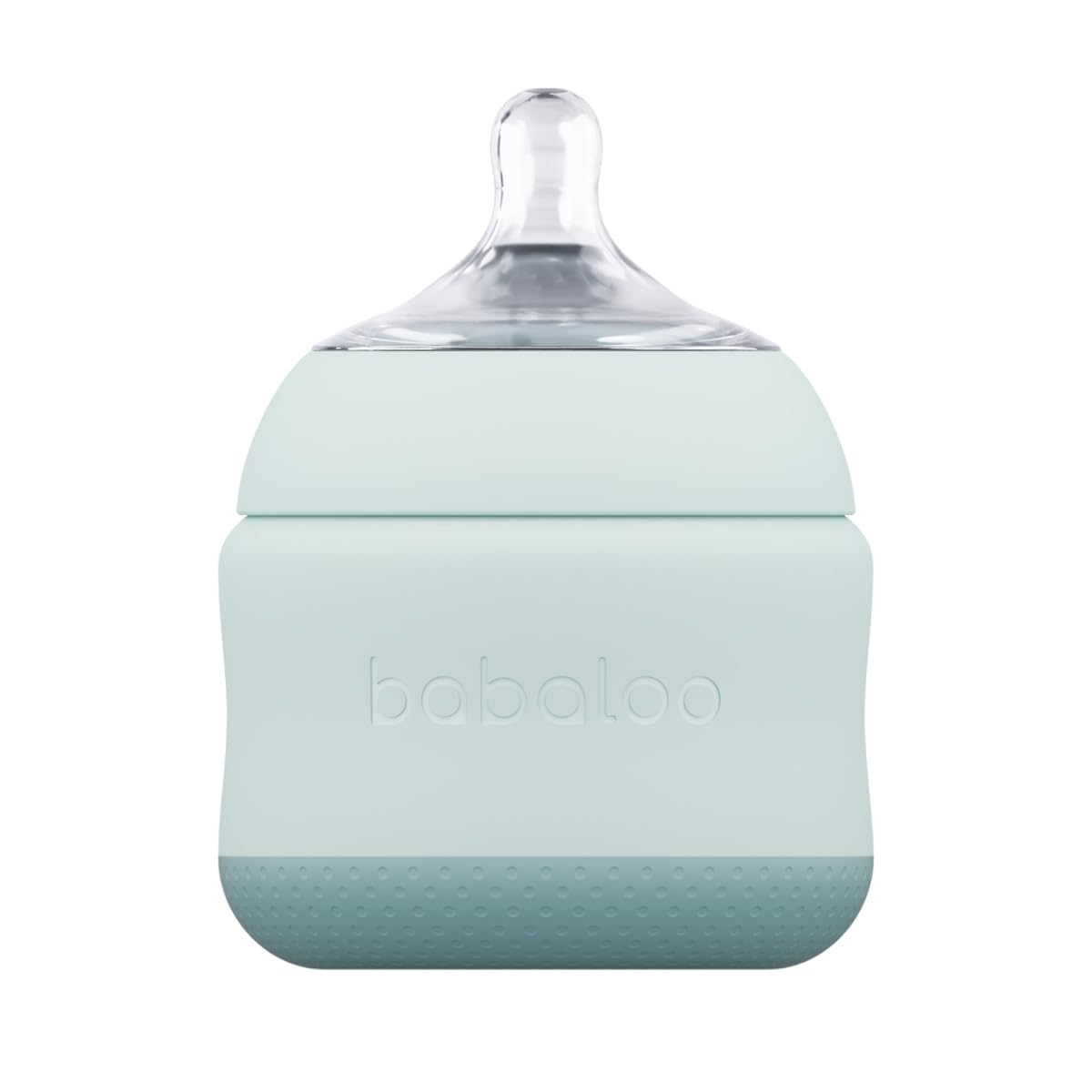 Babaloo Biberón de silicona para bebé, sin aire, anticólicos, 8oz B...