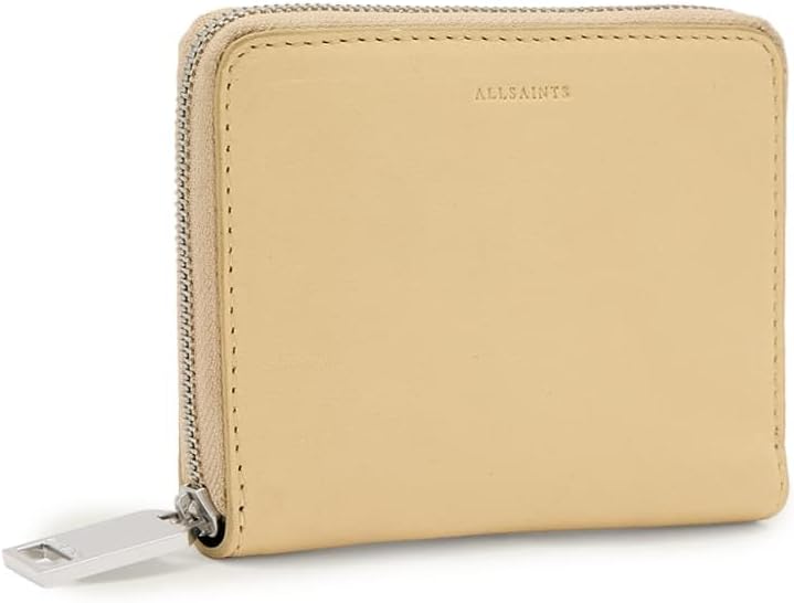 AllSaints Cartera con cremallera hexagonal Lena, Amarillo mellow, C...