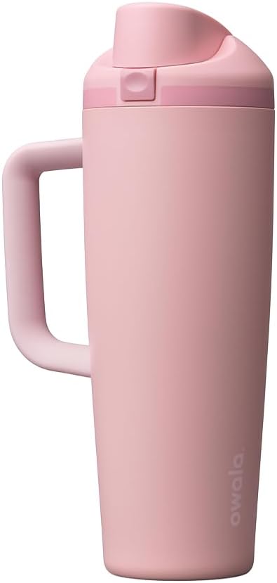 owala Freeship - Vaso de agua de cuarzo rosa, 27.4 fl oz, vaso Free...