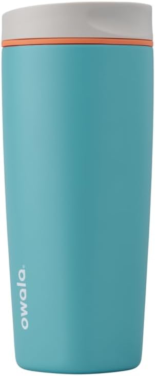 Owala SmoothSip Slider - Vaso de café aislado de acero inoxidable,...