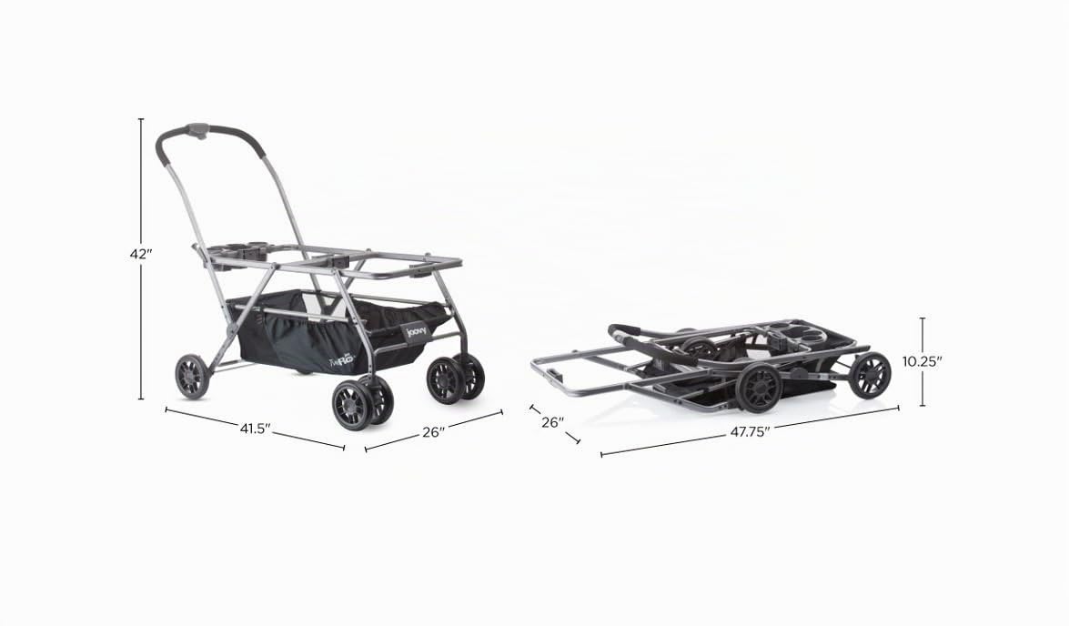 Carriola para dos portabebés para auto Joovy Twin Roo+