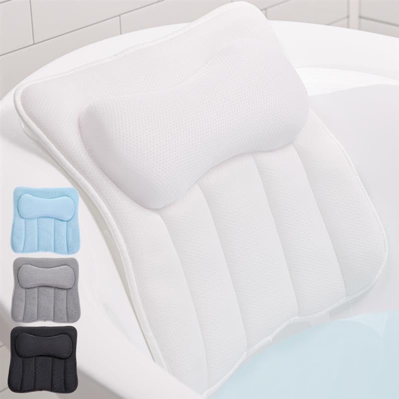 Almohada de baño GORILLA GRIP para tina con potentes ventosas, almo...