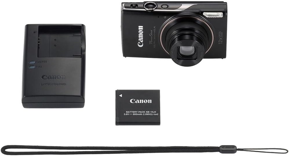 Paquete Canon PowerShot ELPH 360 HS A 20.2MP Cámara digital (negro)...