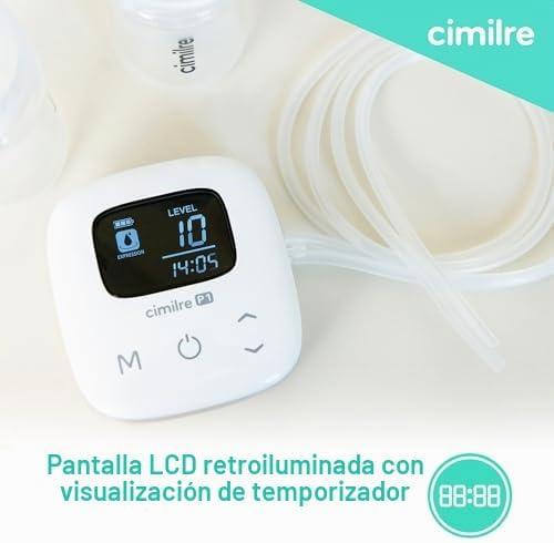 Cimilre Paquete de extractor de leche portátil P1 y tazas de recole...