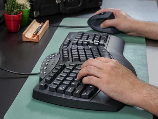 Perixx PERIDUO-512B EE.UU., Combo de Teclado Ergonómico con Cable y...
