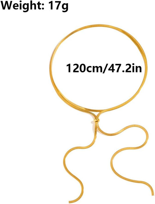 Gargantilla gruesa de oro para mujer, collar de declaración platead...