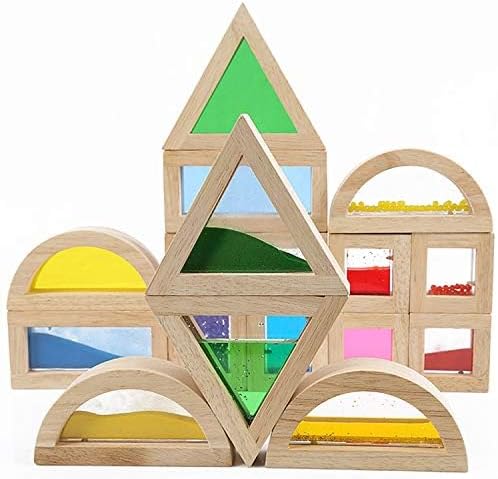 Grandes bloques de madera para niños pequeños de 16 piezas, bloques...