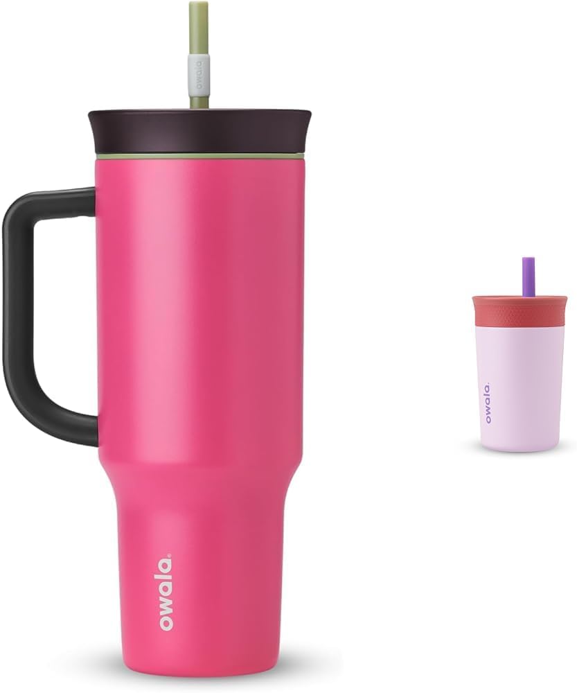Owala Vaso de viaje aislado de acero inoxidable de triple capa con...