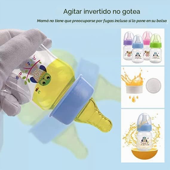 Pretty Baby Paquete de 4 biberones anticólicos de 2 oz (2.0 fl oz)...