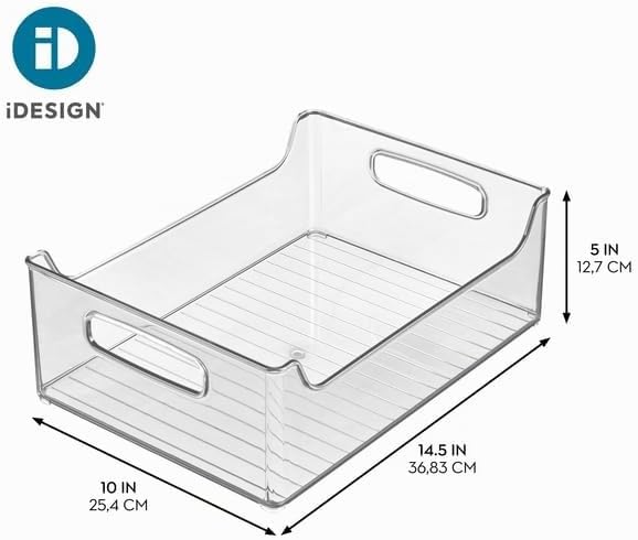 iDesign - Contenedor de almacenamiento apilable con asas para despe...