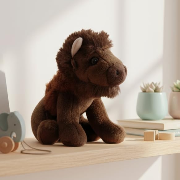 The Petting Zoo Peluche de bisonte, Babiez, regalos para niños, 6 p...
