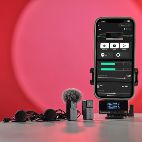 Saramonic Micrófono inalámbrico de aire para iPhone\/cámara\/Androi...