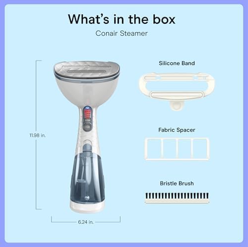 Conair Vaporizador de ropa de mano para ropa, Turbo ExtremeSteam 18...