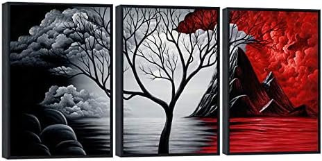 Wieco Art - Arte enmarcado de gran tamaño, lienzo impreso, cuadros...
