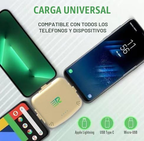 Rush Charge Universe Mini Power Bank Cargador portátil Lightning US...