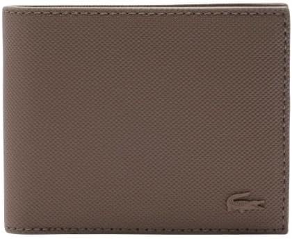 Lacoste Billetera clásica pequeña plegable para hombre, Colmenilla,...