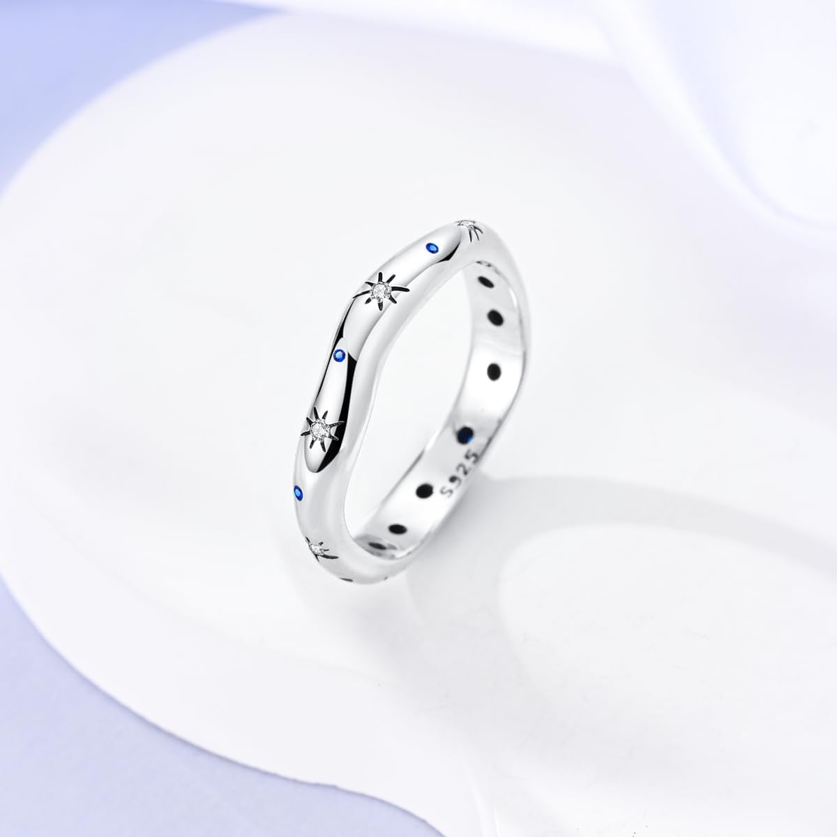 Hapour Anillo de Plata de Ley 925 para Mujer, Anillos Eternos Preci...
