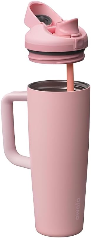 owala Freeship - Vaso de agua de cuarzo rosa, 27.4 fl oz, vaso Free...