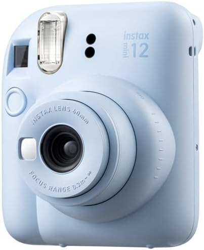 Fujifilm Instax Mini 12 - Cámara instantánea azul pastel con pelícu...