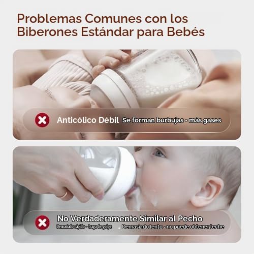 Thyseed Biberones naturales anti-cólicos de PPSU para bebés | Botel...
