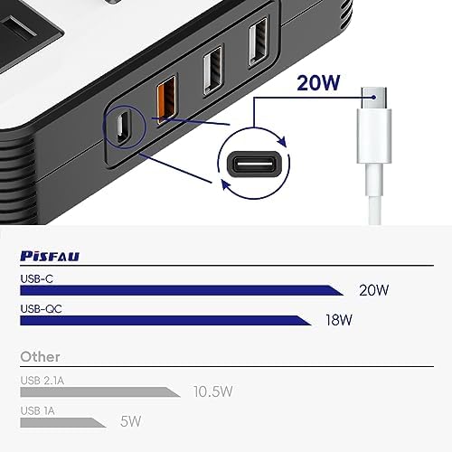 Inversor de corriente para automóvil de 200 W, PiSFAU DC de 12 V a...