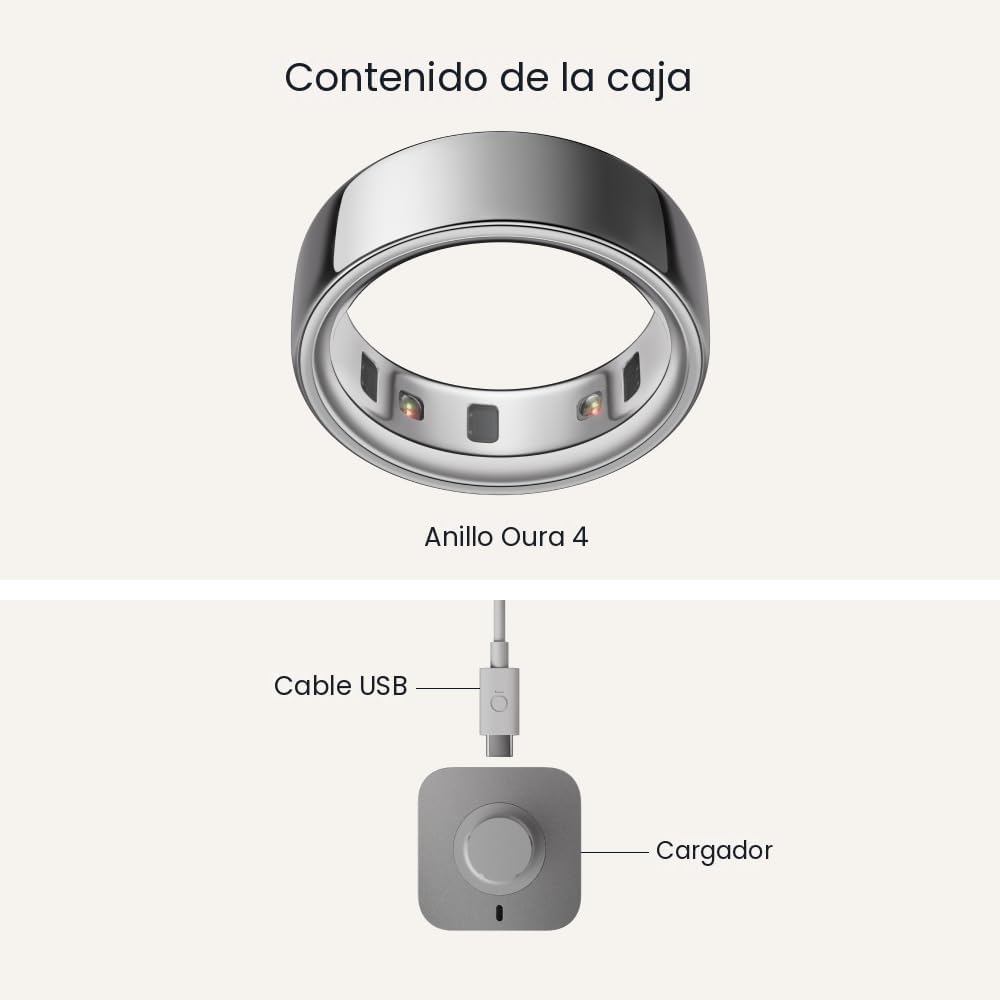 Anillo Oura 4 - Plata - Talla 10 - Mide tu talla antes de comprar